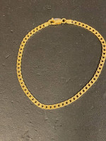 18 K gold Cuban link  bracelet