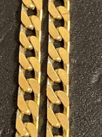 18 K gold Cuban link  bracelet