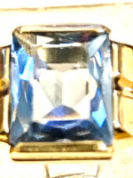 Blue Topaz gold ring