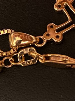 Rose gold diamond cross and chain