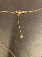 Rose gold diamond cross and chain