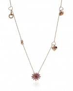 New Gucci Set18k Rose Gold & Diamond Flora Necklace, Bracelet & Ring