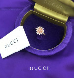 New Gucci Set18k Rose Gold & Diamond Flora Necklace, Bracelet & Ring