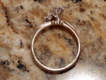 BEAUTIFUL NATURAL GENUINE DIAMONDS 14K GOLD RING .49 CT CENTER DIAMOND