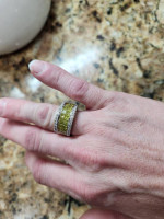Men's white gold and diamond ring