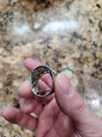 Men's white gold and diamond ring
