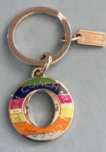 Coach® Legacy Stripe Key Ring/Chain