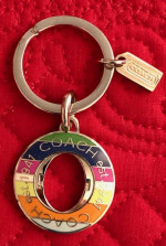 Coach® Legacy Stripe Key Ring/Chain