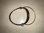 Hammered Open Metal Circle Hook Bracelet