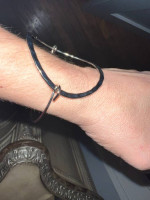 Hammered Open Metal Circle Hook Bracelet