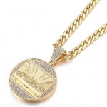 ICED OUT JESUS LAST SUPPER NECKLACE WITH CUBAN LINK CHAIN