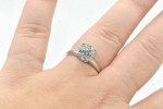 Platinum Solitaire 1¾ CT Round Diamond Wedding Engagement Ring Sz 6.75