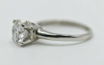 Platinum Solitaire 1¾ CT Round Diamond Wedding Engagement Ring Sz 6.75