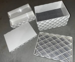 7-piece white stackable jewelry organizer!