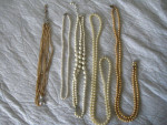 5 Pearl Like Necklaces