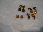 4 Pairs of Amber Colored Clip Earrings