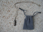 Sterling Silver Mezuzah with Gray Velvet Bag