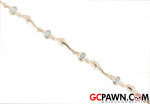 Pretty! "Dolphins" Tennis Style Bracelet .925 Silver