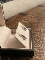 White gold sapphire earrings