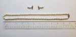 Pearl Necklace & Matching Diamond & Pearl Earrings