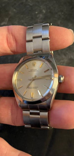 Rolex Oyster Perpetual 34mm-Champagne dial-Rolex slide bracelet⌚