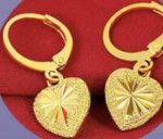 New!  18k Heart Earrings!  Layaway Available!