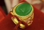 New!  18k Gold Agate Rings!