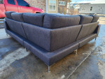 Scandinavian Designs 3 PC Gray Sectional Sofa- Free Delivery