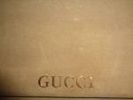 Gucci Table Top Display > Faux Suede w/Extended Sides >Excellent