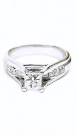 1.00 CTTW DIAMOND ENGAGEMENT RING 14K WHITE GOLD