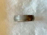 Reduced, Men’s Cobalt Satin Center Rounded Edge 6mm Wedding Band