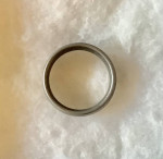 Reduced, Mens Cobalt Satin Center Rounded Edge 6mm Wedding Band