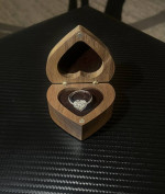 Diamond Heart Ring 9/10 ct Brand New
