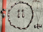 Designer 925 Silver Necklace and matching set