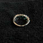 14K White Gold Emerald Diamond Ring
