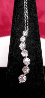 1.50 CTW Diamond Journey Necklace 14K White Gold