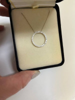 1 carat total weight diamond eternity necklace. 14K
