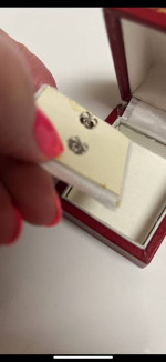 2.25 ctw fancy moissanite earrings 14K white gold setting