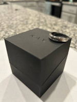Men white gold ring with diamonds