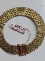14k Yellow Bismarck Mens Bracelet 8" in Length