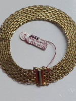 14k Yellow Bismarck Mens Bracelet 8" in Length