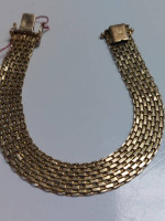14k Yellow Bismarck Mens Bracelet 8" in Length