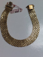 14k Yellow Bismarck Mens Bracelet 8" in Length