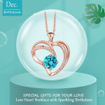 Niasay Birthstone Forever Love Heart Necklaces Women Sterling Silver
