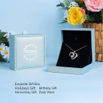 Niasay Birthstone Forever Love Heart Necklaces Women Sterling Silver
