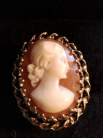 ANTIQUE BEAUTIFUL CAMEO RING 14KYG