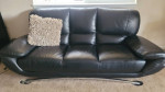 Sleek Leather Sofa Package