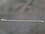 Sterling Silver Box Link Bracelet. 7 in.