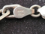 Sterling Silver Box Link Bracelet. 7 in.