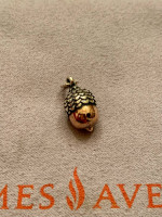 JAMES AVERY ACORN 3D CHARM COPPER & STERLING SILVER RETIRED